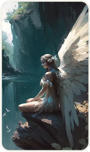 Meditation Angel Card